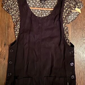 ❤️black vintage coverall babydoll dress